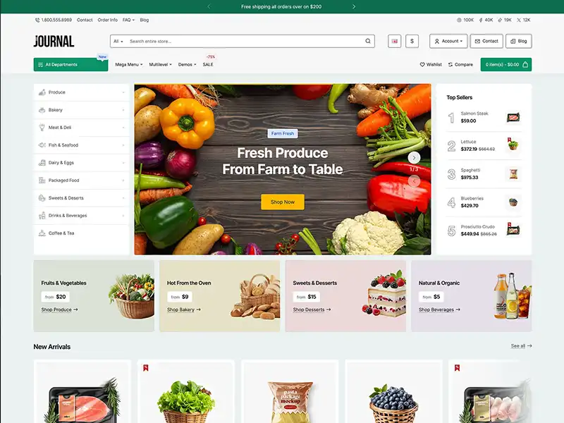 Fresh Market Tema Görünümü