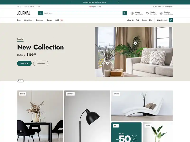 Nordic Home Tema Görünümü