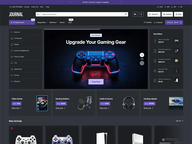 Gaming Zone Tema Görünümü